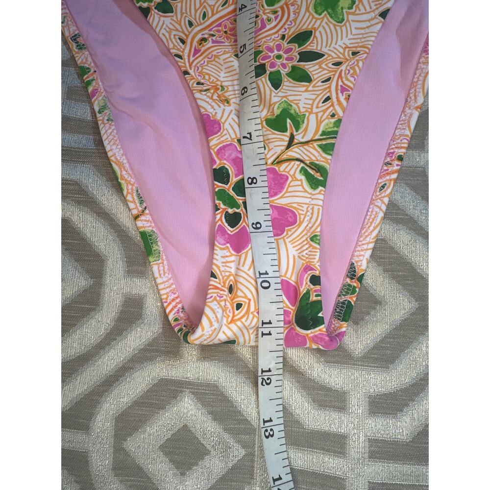 Aerie American Eagle Cheekiest Bikini Bottom Pink Paisley‎ Size Large Swimwear - Picture 4 of 5